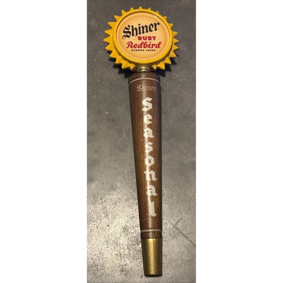Shiner Other - Vintage Shiner Ruby Redbird Summer Lager Beer Tap Pull Handle Wood 11.5"